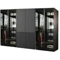 Drehtürenschrank 303 cm breit Sandbox , schwarz , Maße (cm): B: 303 H: 200