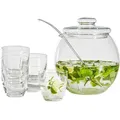 Novel Bowle-Set Bovla Set, Transparent, Glas, 9-teilig, 30x30x35 cm, Essen & Trinken, Gläser, Gläser-Sets
