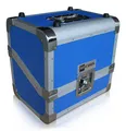 Plattenkoffer 80 LP Vinyl Flightcase DJ Koffer 12" Schallplatten Blau