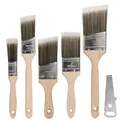 Malerpinsel 5er Set, Hochwertiger Lackierpinsel mit Farbdosen Öffner für präz...