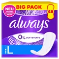 always Daily Protect Long 0% Duft- & Farbstoffe, 48Stk. Slipeinlage