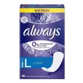 0,18€/Stk- 4x Always Daily Protect Slipeinlagen,Gr. 3 Lang, 0% Duftstoffe– 48Stk
