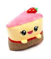 Joytoy - Yummis Fresa der Kuchen Plüsch 21x16x21 cm, Rosa, Braun, Rot