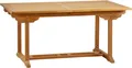 Gartentisch Teakholz Ausziehtisch Tivoli 140 -> 200x80 cm als ausziehbarer Teak Holztisch, flexibel, unbehandelt & rechteckig