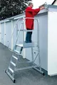 Guenzburger Steigtechnik MUNK 303104 Aluminium Podesttreppe fahrbar