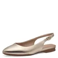 Jana Damen Slingpumps Flach Vegan, Elfenbein (Champagner), 36 EU
