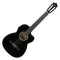 Schwarze Ibanez GA11CE-BK Konzertgitarre in Black mit Cutaway & Tonabnehmer