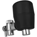 rivaALVA-S Viva Wasserhahnfilter schwarz - Wasserfilter mit Blockaktivkohle für Kalt- & Warmwasser - filtert Schwermetalle, Medikamente, Chlor u.v.m.