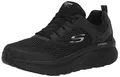Skechers Damen D'lux Walker Infinite Motion sneakers,sports shoes, Black Leather Mesh Trim, 37 EU