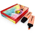 STABILO Boss Original Pastell Textmarker Marker Stifte Pack 10 Pfirsich