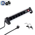 Steckdosenleiste 6-Fach Mehrfachsteckdose ALU mit Schalter & 2x USB Ladefunktion
