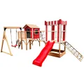 HOME DELUXE Kinderspielanlage, Spielpark WUNDERLAND inkl. Schaukel - braun