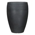 Scheurich Lineo High, Hochgefäß aus Kunststoff, Schwarz-Granit, 47 cm Durchmesser, 65 cm hoch, 26 l Vol.