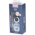 BIBS Fopspeen Glowdark Eisen/Baby Blau Duo 0-6