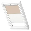 VELUX Original Dachfenster Duo Verdunkelungsrollo für CK02, Sandbeige, mit weißer Führungsschiene