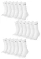 PUMA Unisex Crew Tennissocken Sportsocken Socken für Damen Herren 18 Paar, Farbe:300 - white, Socken & Strümpfe:35-38