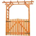Promadino Rosenbogen-Set Anke m. Türen 208 cm x 200 cm x 51 cm Honigbraun FSC®