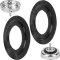 Ersatz Siebkorb Dichtung, 2 Stück, kompatibel mit IKEA LILLVIKEN 70311541, Ø 54,6 mm aussen, 30,4 mm innen, aus Silikon, in Schwarz, Dichtungsring Spülbecken, Ersatzteil für Lillviken Küchenspülen