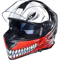 RT-824 Integralhelm Motorradhelm Kinderhelm Motorrad Integral Roller Helm rueger, Farbe:Red Hollow, Größe:L (59-60)