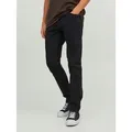 Jack & Jones Slim-fit-Jeans JJIGLENN mit Used-Look und Stretchkomfort Abriebeffekte, modisch, slim fit, Baumwollmischung schwarz 34
