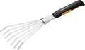 Fiskars Hand-Fächerbesen mit 7 Zinken, Länge: 44,3 cm, Breite: 12,5 cm, Schwarz/Orange, Rostfreier Stahl/Kunststoff, Xact, 1027044 (1027044)