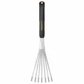 Fiskars Xact Hand-Fächerbesen, Beetharke, Fächerharke, Edelstahl, Kunststoff