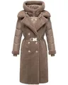 Navahoo Wintermantel Kuscheltraum 14 Modischer Damen Plüschmantel aus angesagtem Materialmix