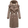Navahoo Damen Teddymantel Kuscheltraum mit 2-in-1 Stepp-Innenteil