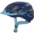 ABUS Stadthelm Urban-I 3.0 - Fahrradhelm mit Rücklicht, chirm und Magnetverschluss - für Damen und Herren - Dunkelblau, Größe XL (61-65 cm) - Dunkelblau