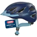 ABUS Stadthelm Urban-I 3.0 - Fahrradhelm mit Rücklicht, Schirm und Magnetverschluss - für Damen und Herren - Dunkelblau, Größe XL