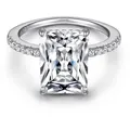 Lisandra Scott Silberring Luxuriöser Baguette 925 Sterling Silber Ring mit Steinen Profischliff, Luxus in Perfektion – Funkelnd. Edel & Unvergesslich 56