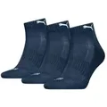 Puma 3P Cushioned Quarter Sock Marine Gr 39/42