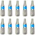 10 TORX Bits TX aus S2 Stahl T15 Schraubendreher Bit-Satz