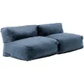 Oviala Gartensofa, Blau, Textil, 2 Sessel, 2-Sitzer, Rechteckig,rechteckig, Loungemöbel, Gartenlounge-Sets