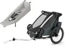 Thule Chariot Cross 1er Single Multisport Fahrradanhänger Anhänger Dark Slate...