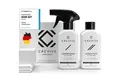 CREVIVE Lederpflegeset (SPARSET, Lederreiniger + Lederpflege + 1x Schwamm + 2x Tuch), mit Aloe Vera, Lederpflege Sofa, Lederpflege für Ledercouch, Auto
