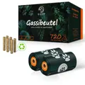 GIZZY® 720x Hundekotbeutel | 48x Rollen I recyceltes PE (Pre-Consumer) I Reißfest & Auslaufsicher I Ohne Duft I Kotbeutel für Hunde