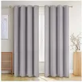 Blumtal Verdunkelungsvorhang 2er-Set Gardinen Wärmeisolierend Blickdicht (2 St), Ösen, verdunkelnd, mit Ösen grau 140 cm x 245 cm