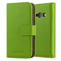Cadorabo Hülle für Samsung Galaxy J1 2016 Schutzhülle in Grün Handyhülle Book Tasche Case Etui Luxury