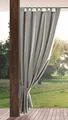 Eurofirany Garden Outdoorvorhäng mit Schlaufenschal- 1 STK. Abnehmbaren Schlaufen, Sonnenschutz Sichtschutz Winddicht Wasserdicht Vorhäng für Pavillon Terrasse Pergola, 155x240 cm, Hellgrau