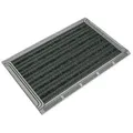 Metzker® Fußmatte Fußabtreter Fußmatte Eingangsmatte für Innen und Aussen, Rechteckig Grid schwarz Rechteckig Grid | 46 cm x 70 cm