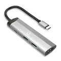 CELLONIC 4-in-1 Multi USB Port Hub - USB C zu HDMI Adapter 4K @ 30Hz, USB Typ C Hub, 2X USB A 3.0 PD 3.0 - Multiport USB C Dongle kompatibel mit Mac OS, Windows, MacBook, Lenovo, Dell, HP