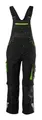 Fortis Kinder-Latzhose twenty-four, schwarz/hellgrün, Größe 122-128