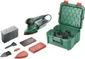 Bosch Multischleifer PSM 200 AES 06033B6002 | 200W | SystemBox M | Drehzahlregelung | Rechteck- & Dreieck-Platte | Grün