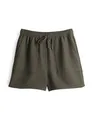 OPUS Damen Shorts | Strukturierte Shorts MELANE Wide aus gebondetem Viskose Mix Olive Leaf, 36