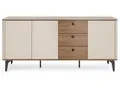 yourhouse24 Sideboard ELENA 180 cm Eiche Sideboard 3 Türen 3 Schubladen Japandi