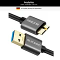 USB 3.0 Micro B Kabel 0,5m für externe Festplatten & Geräte