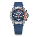 WENGER Herren Armbanduhr Seaforce Chronograph Ø 43 mm, Swiss Made, Analog Quarz, Wasserdicht bis 200 m, Silikon-Armband