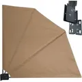 Quick-star - Sichtschutz Fächer 140 X 140 Cm Easy Mount Beige Balkon Trennwand Windschutz Sonnenschutz