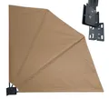 QUICK STAR Sichtschutz Fächer 140x140cm BEIGE Balkon Stoff Trennwand Windschutz